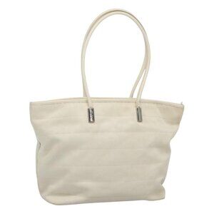 GUCCI Shoulder Bag Nylon White 002 123 0456 Auth bs24524